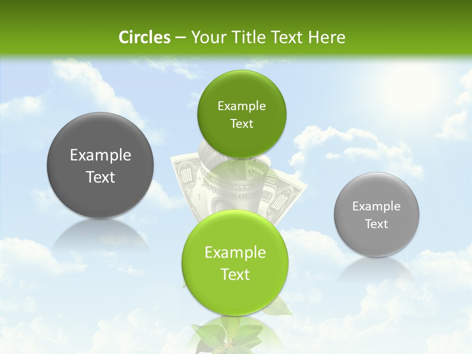 Leaf Currency Wealth PowerPoint Template