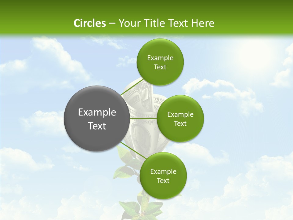Leaf Currency Wealth PowerPoint Template