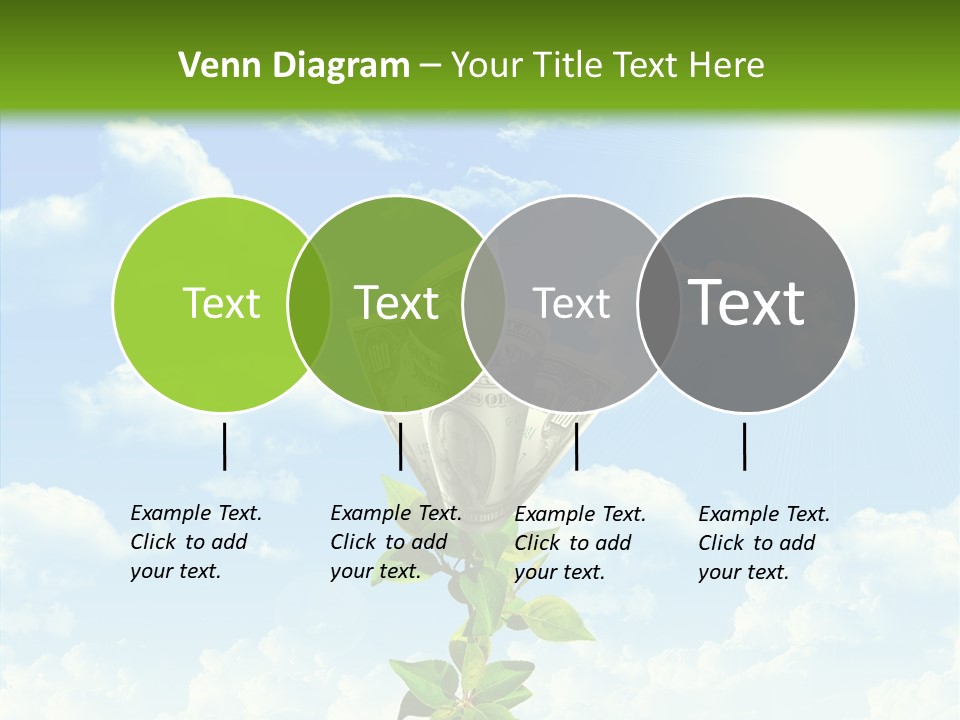 Leaf Currency Wealth PowerPoint Template