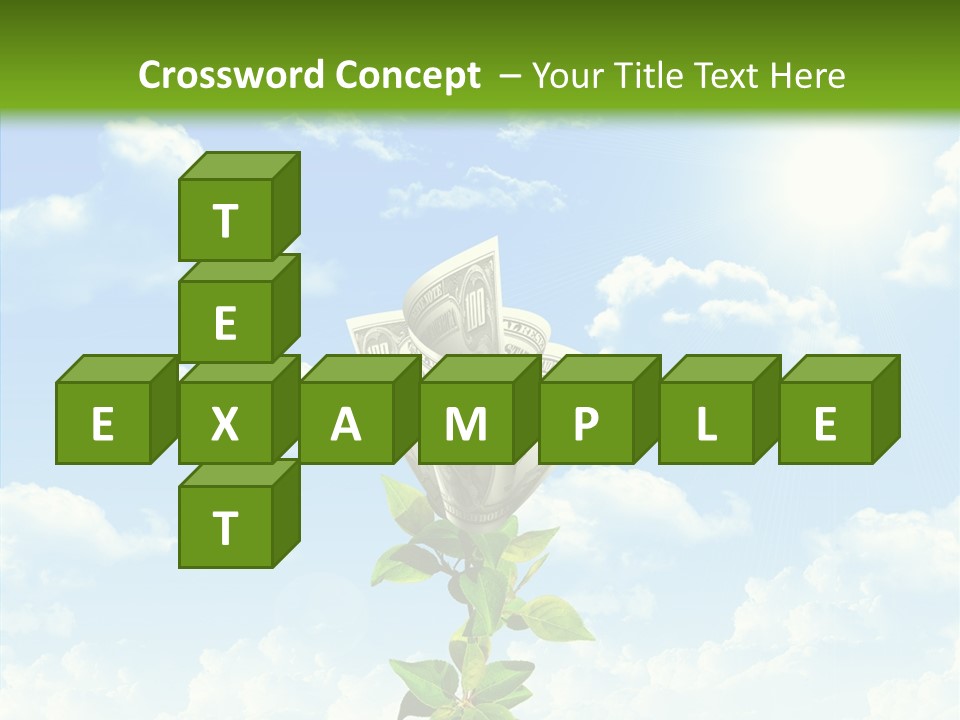 Leaf Currency Wealth PowerPoint Template