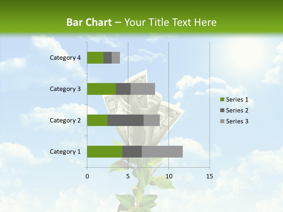 Leaf Currency Wealth PowerPoint Template