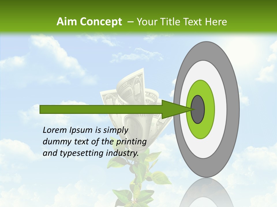 Leaf Currency Wealth PowerPoint Template