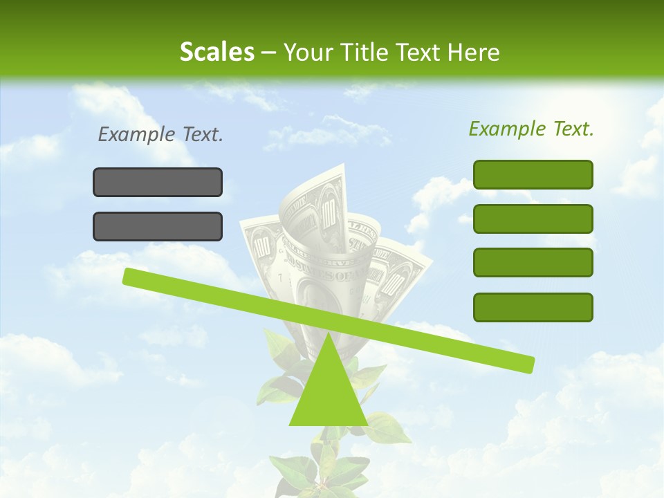 Leaf Currency Wealth PowerPoint Template