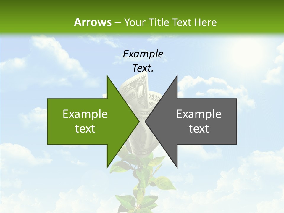 Leaf Currency Wealth PowerPoint Template