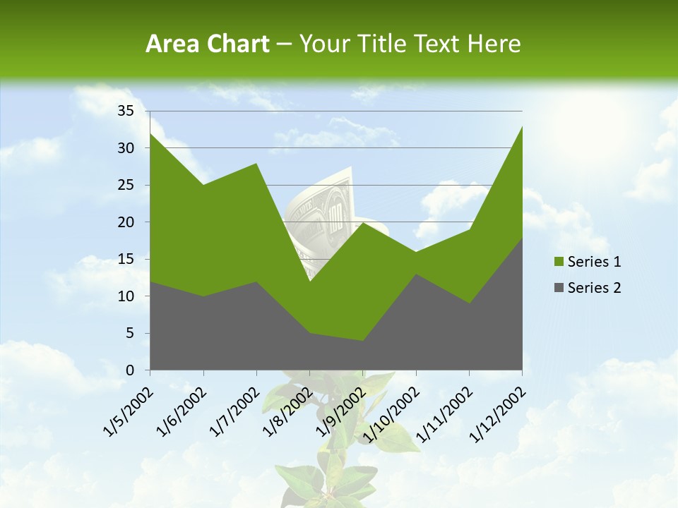 Leaf Currency Wealth PowerPoint Template