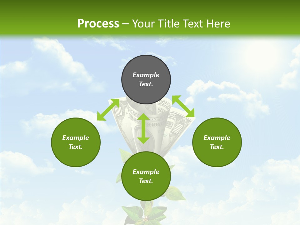 Leaf Currency Wealth PowerPoint Template