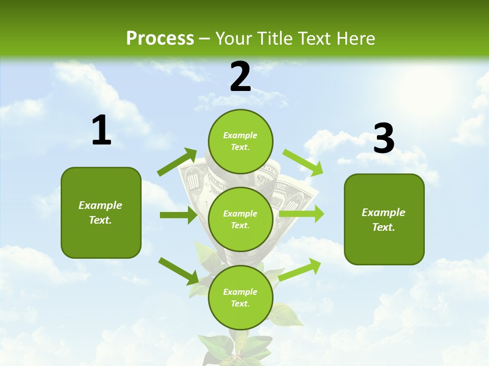 Leaf Currency Wealth PowerPoint Template