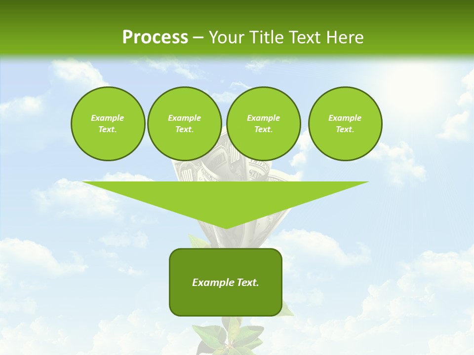 Leaf Currency Wealth PowerPoint Template