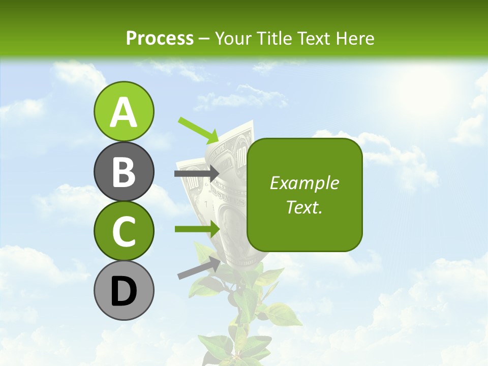 Leaf Currency Wealth PowerPoint Template