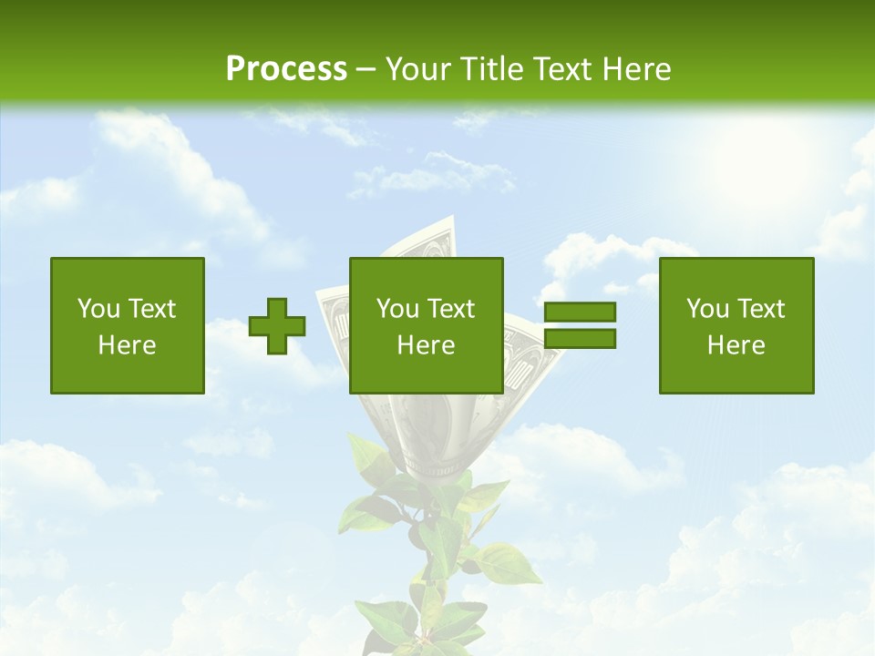 Leaf Currency Wealth PowerPoint Template