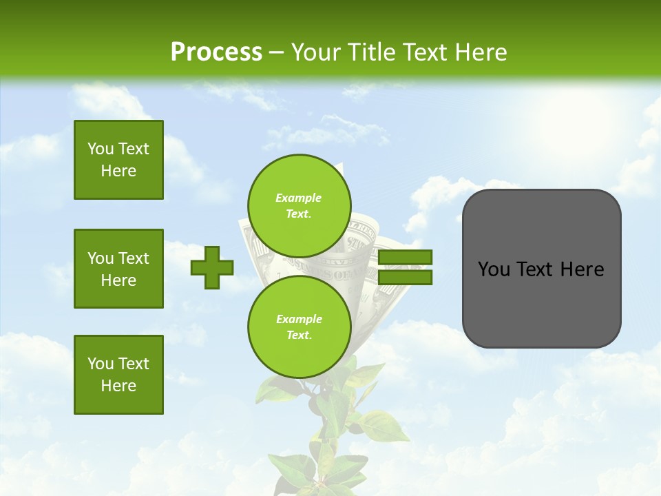 Leaf Currency Wealth PowerPoint Template