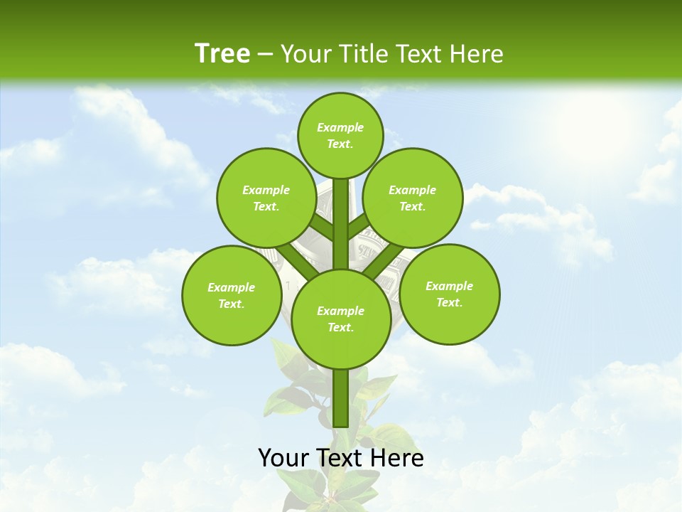 Leaf Currency Wealth PowerPoint Template