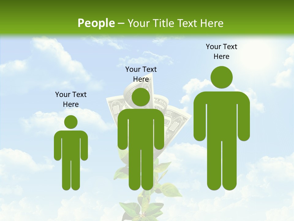 Leaf Currency Wealth PowerPoint Template