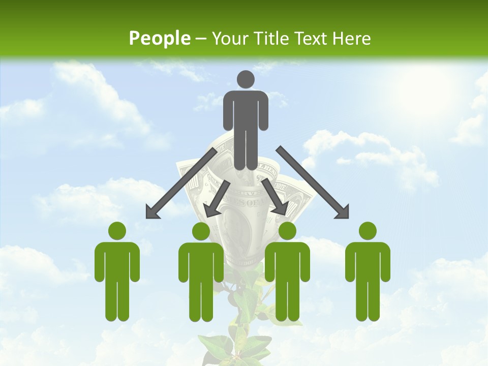 Leaf Currency Wealth PowerPoint Template