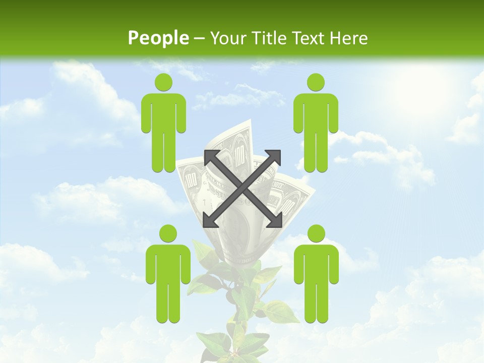 Leaf Currency Wealth PowerPoint Template