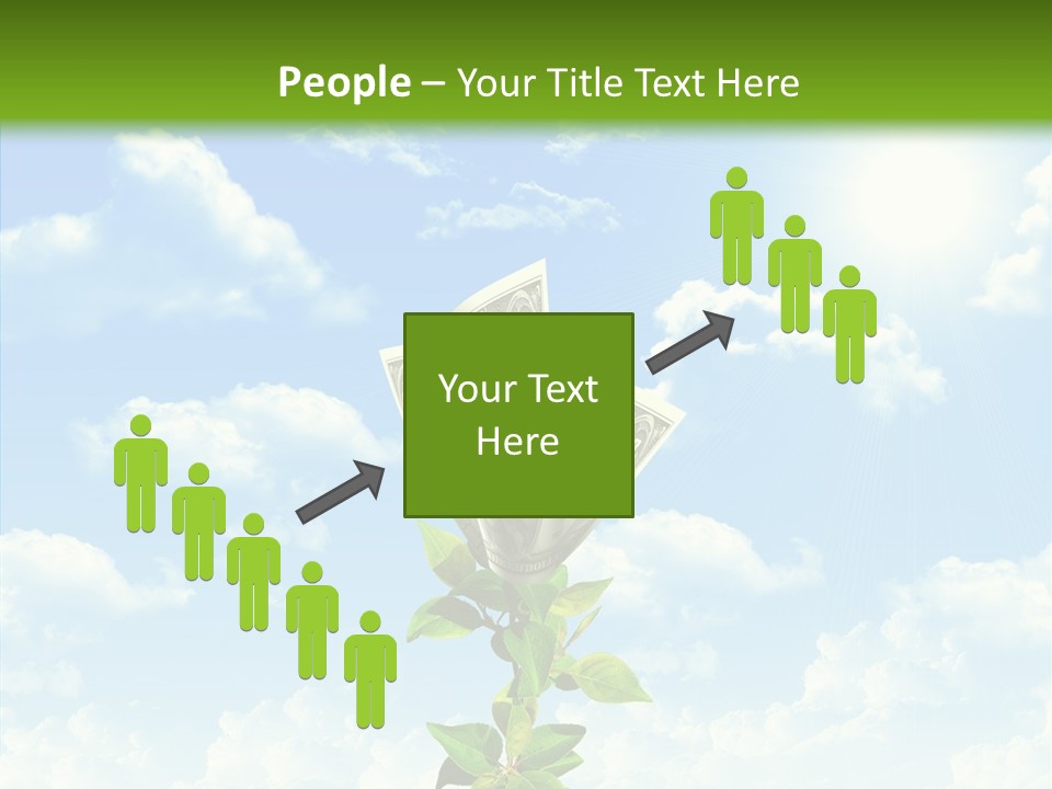 Leaf Currency Wealth PowerPoint Template