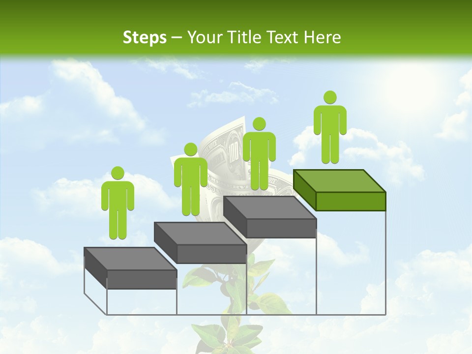 Leaf Currency Wealth PowerPoint Template