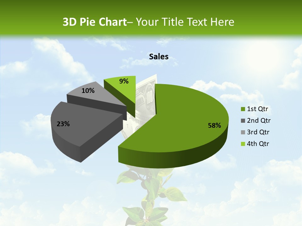 Leaf Currency Wealth PowerPoint Template