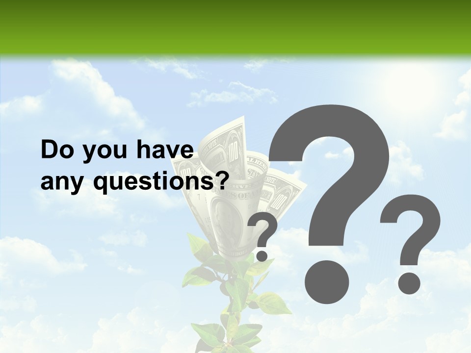 Leaf Currency Wealth PowerPoint Template