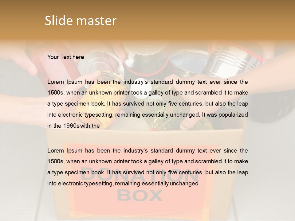 Human Give Donate PowerPoint Template