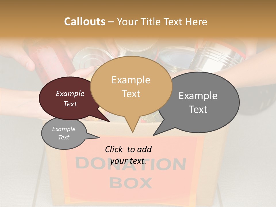 Human Give Donate PowerPoint Template