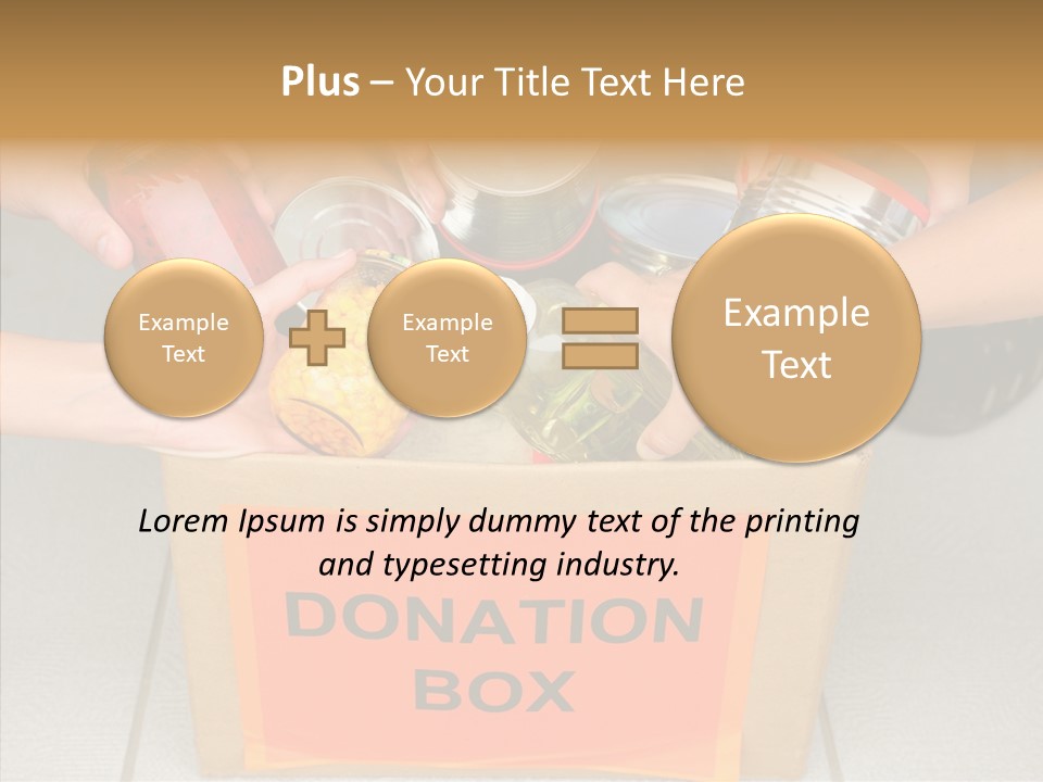 Human Give Donate PowerPoint Template