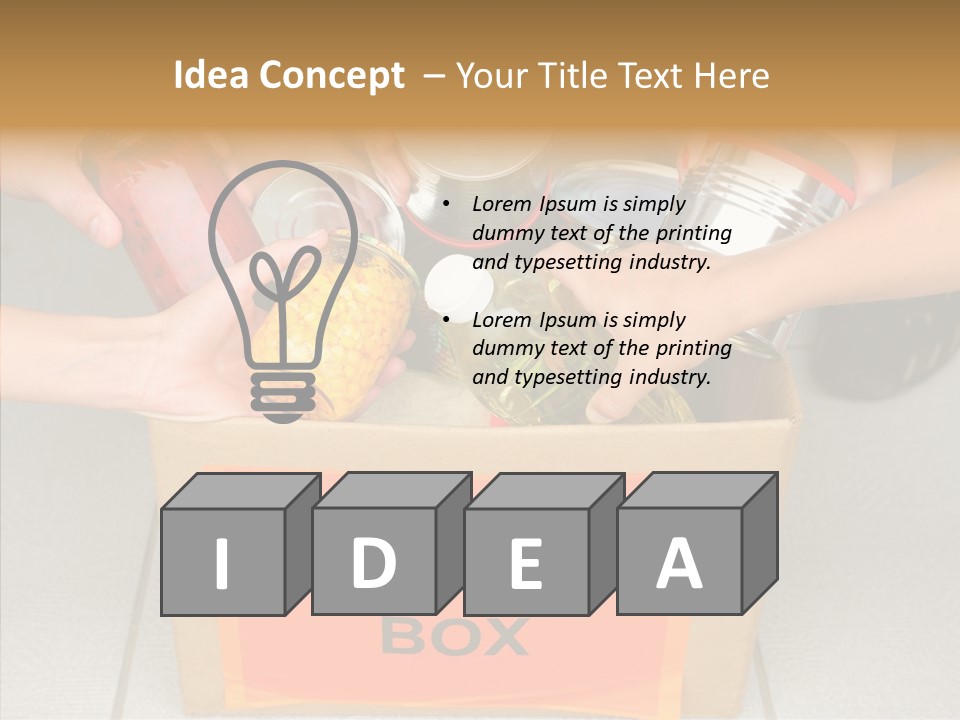 Human Give Donate PowerPoint Template