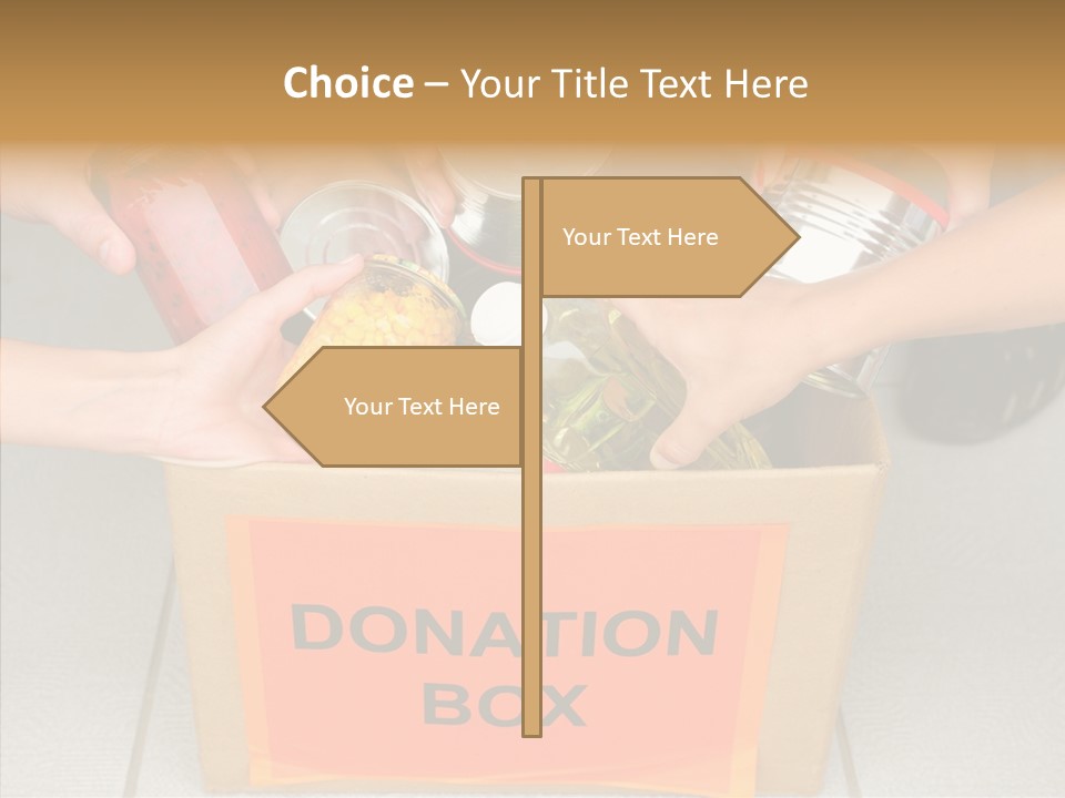 Human Give Donate PowerPoint Template