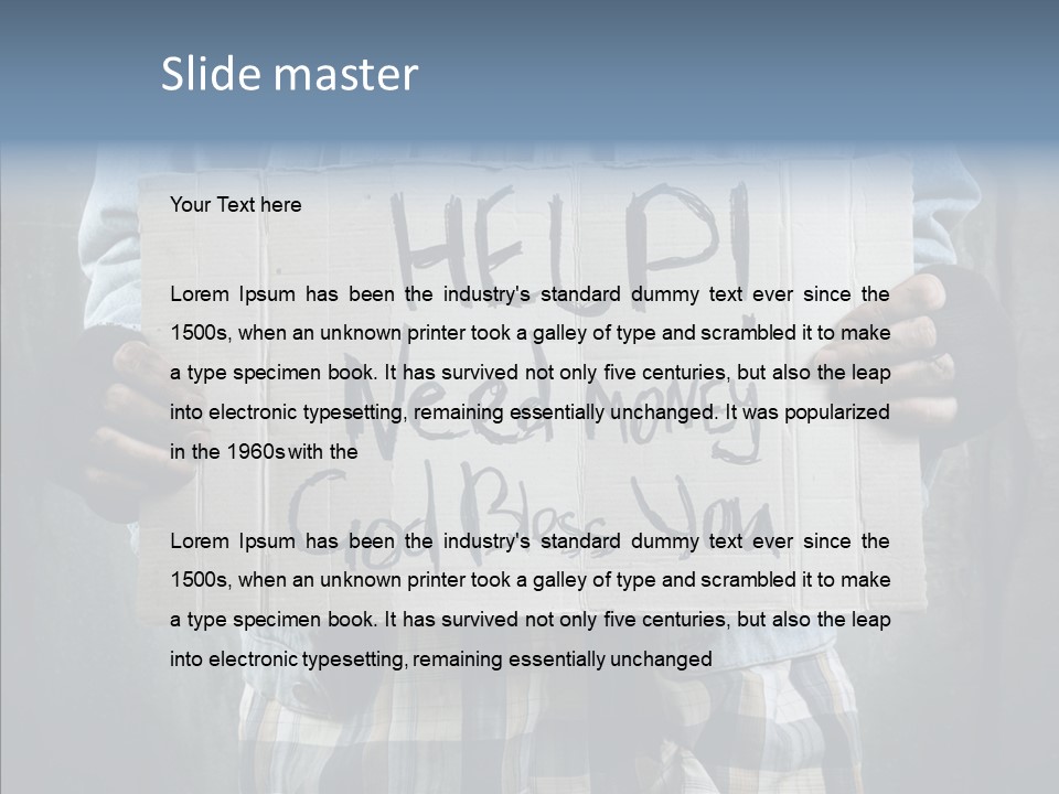 Bless Hand Degrade PowerPoint Template