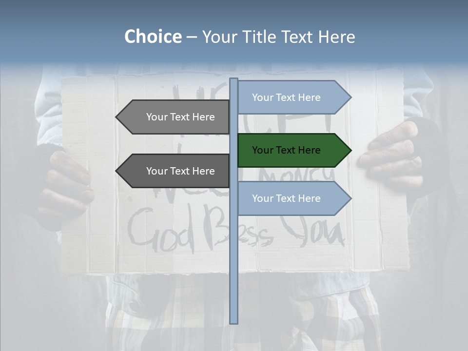Bless Hand Degrade PowerPoint Template