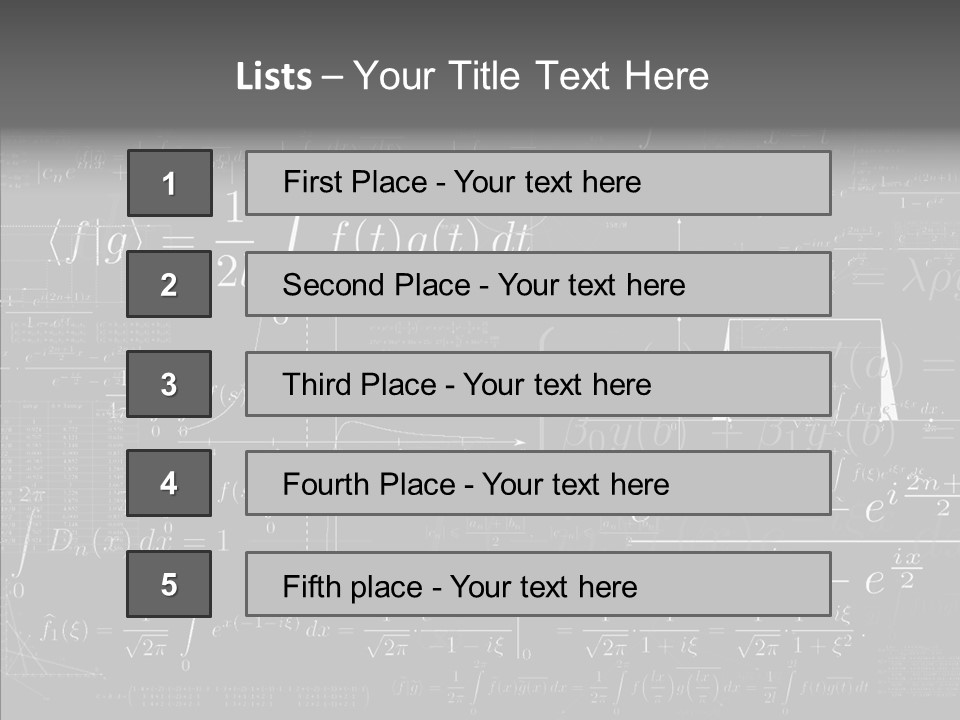 Concentration Number Mathematical PowerPoint Template