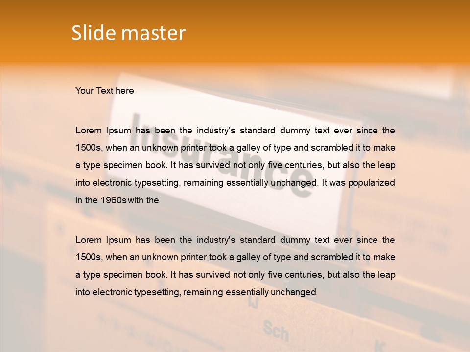 Financial Insurance Insure PowerPoint Template