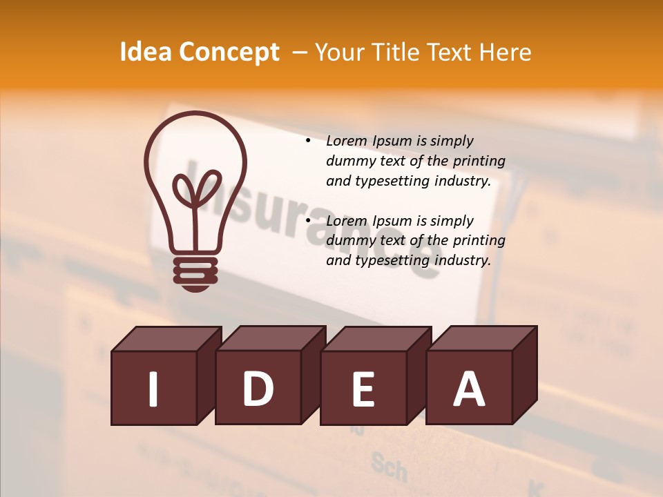 Financial Insurance Insure PowerPoint Template