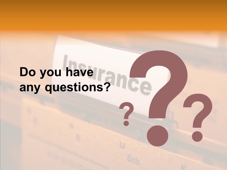 Financial Insurance Insure PowerPoint Template