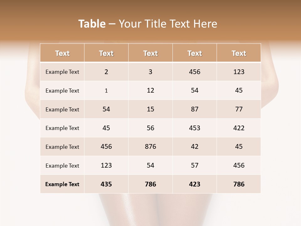 Calories Weightloss Belly PowerPoint Template