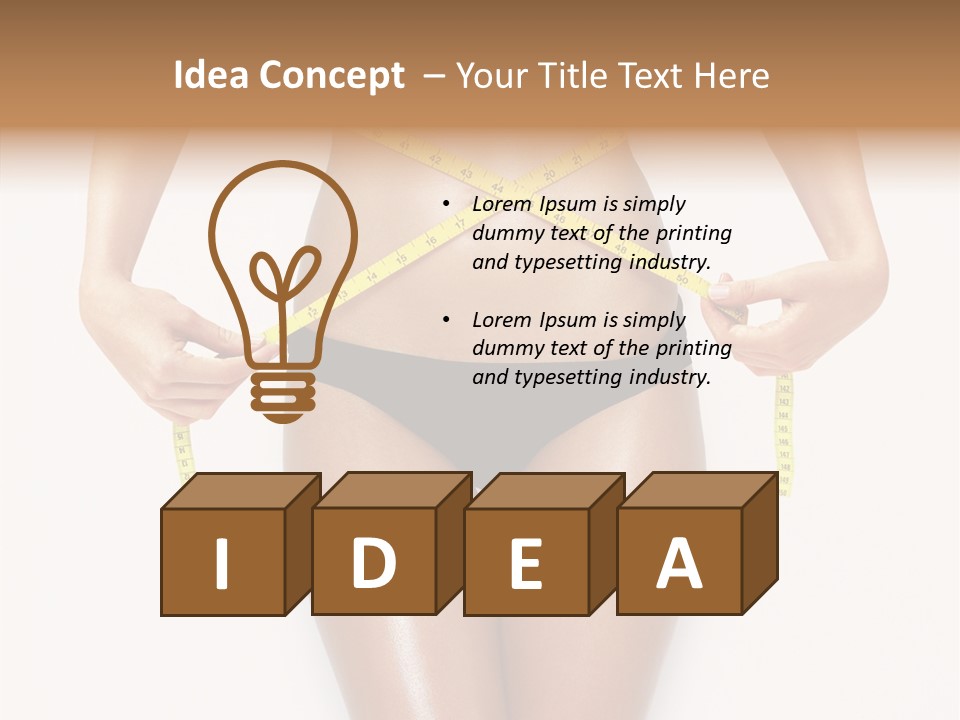 Calories Weightloss Belly PowerPoint Template