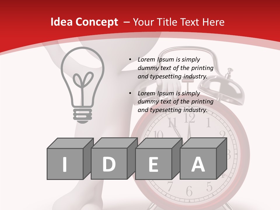 White Person Red PowerPoint Template