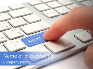 Computer Helpline Support PowerPoint Template