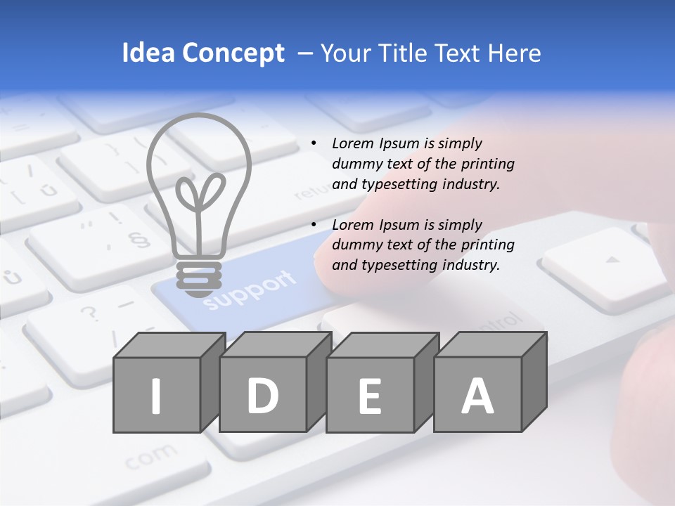 Computer Helpline Support PowerPoint Template