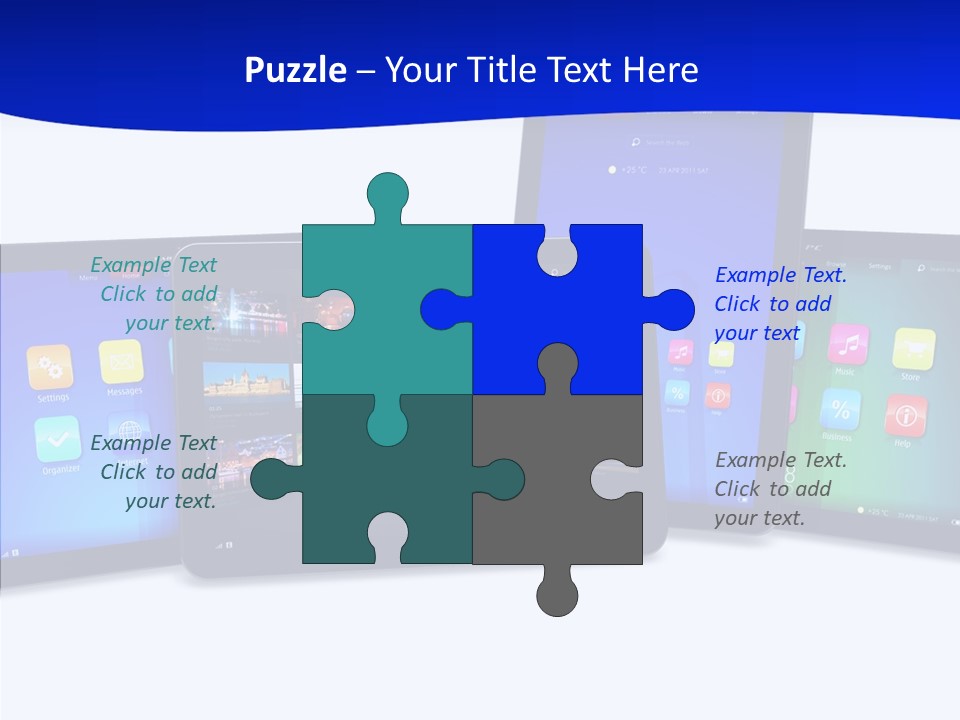 Tablet Cellphone Netbook PowerPoint Template