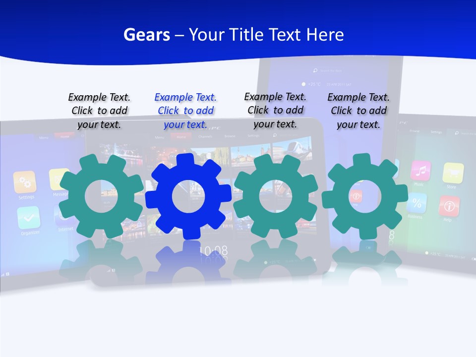 Tablet Cellphone Netbook PowerPoint Template