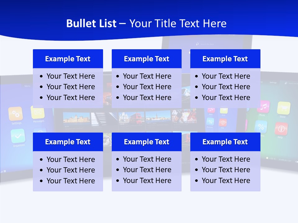 Tablet Cellphone Netbook PowerPoint Template