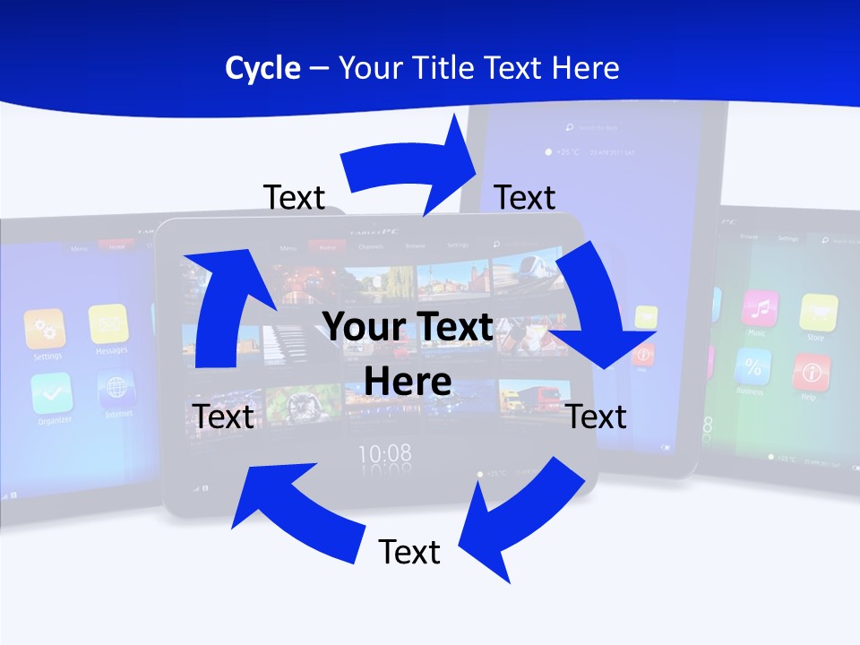 Tablet Cellphone Netbook PowerPoint Template