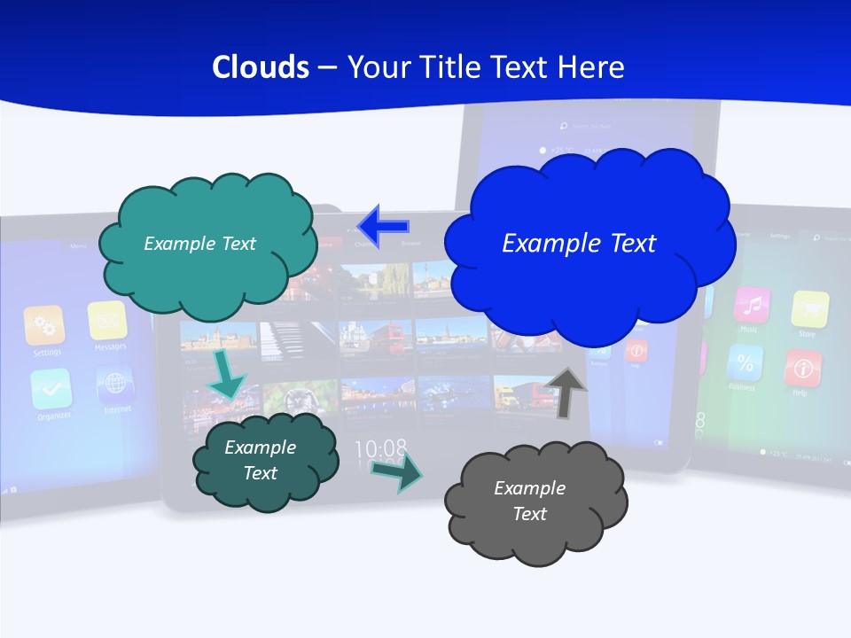 Tablet Cellphone Netbook PowerPoint Template