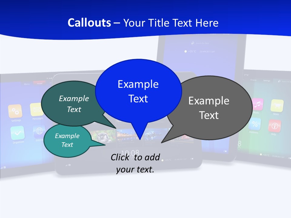 Tablet Cellphone Netbook PowerPoint Template