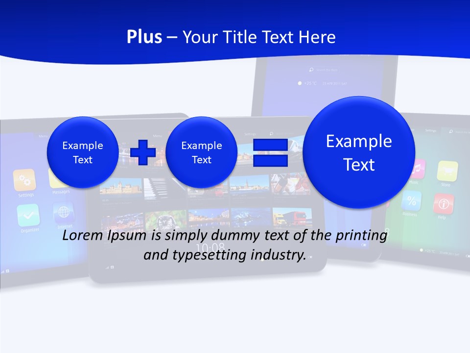 Tablet Cellphone Netbook PowerPoint Template