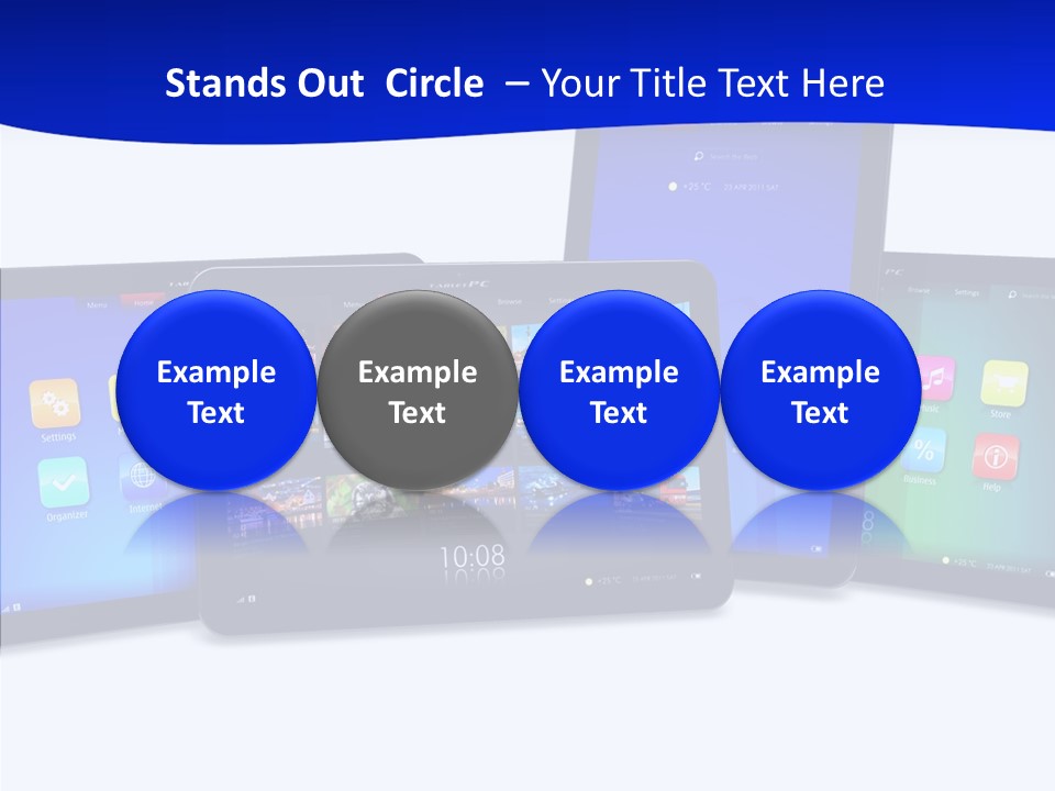 Tablet Cellphone Netbook PowerPoint Template