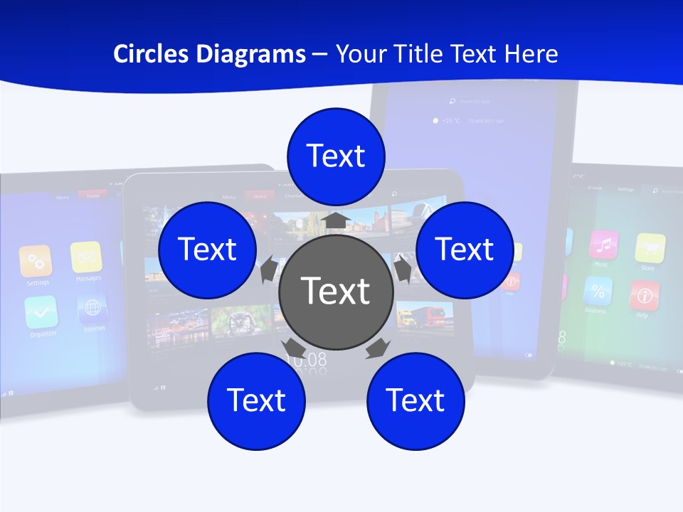 Tablet Cellphone Netbook PowerPoint Template