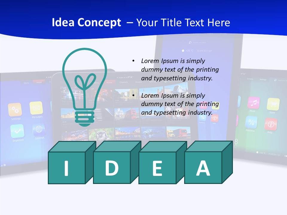 Tablet Cellphone Netbook PowerPoint Template