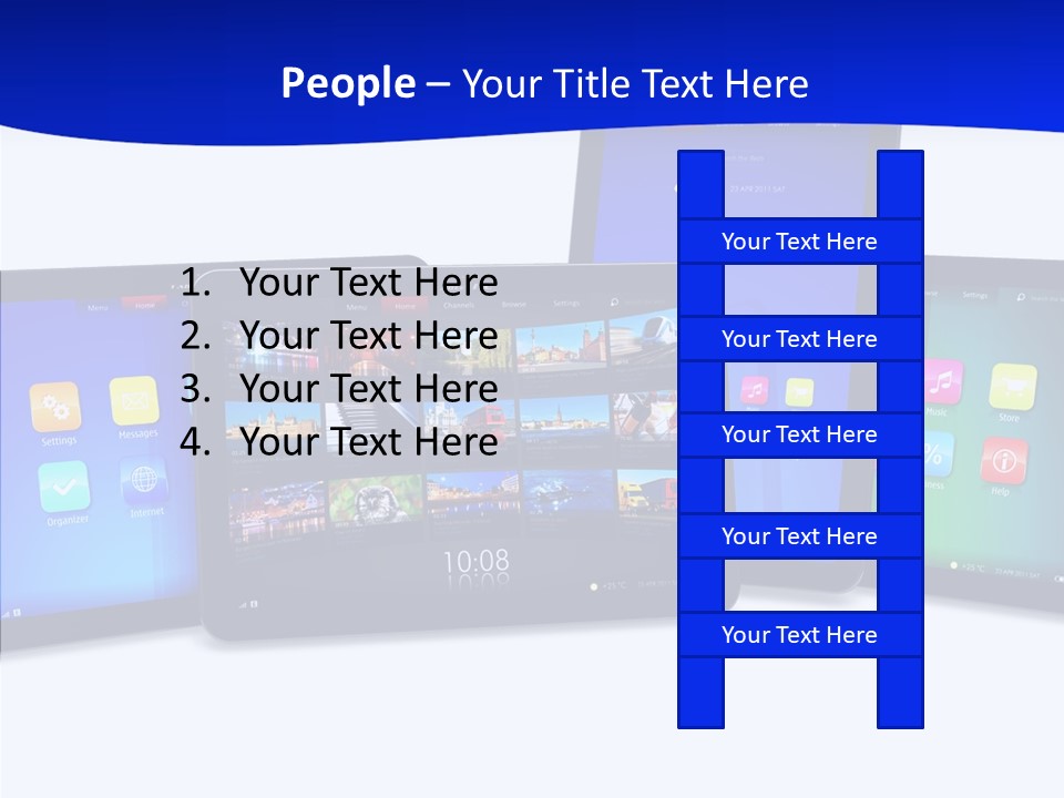 Tablet Cellphone Netbook PowerPoint Template